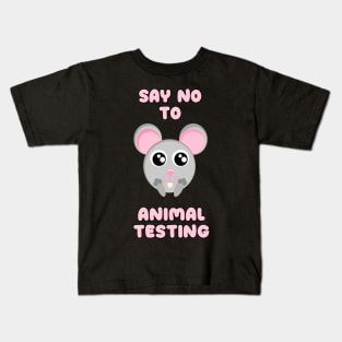 Say no to animal testing Kids T-Shirt